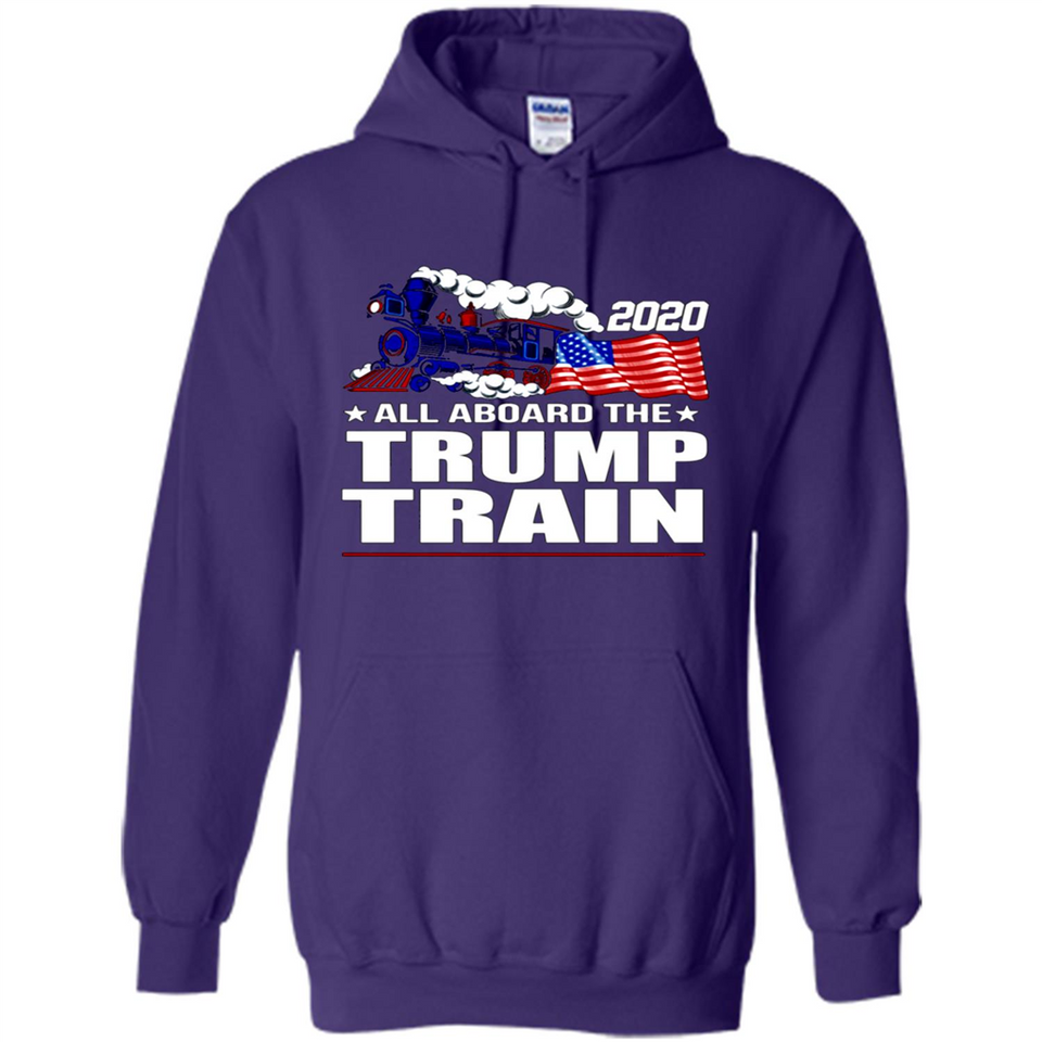 All Board The Trump Train 2020 Patriotic U.S Flag pingpong - Hoodie