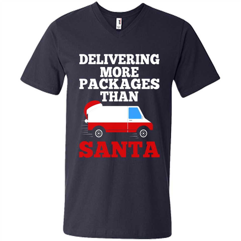 Delivering More Packages Than Santa Shirt - Postal Gift - Men's V-Neck