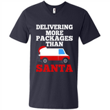 Delivering More Packages Than Santa Shirt - Postal Gift - Men's V-Neck