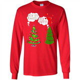 Fir Loves Christmas Tree Funny Undecorated Joke - Long Sleeve T-Shirt