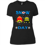 Snow Day Shirt For Kansas City Chiefs Vs Minion Fans Cotton pingpong