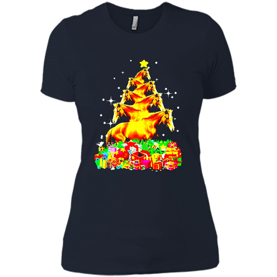 Horse Lover Tees Merry Christmas - Ladies' Boyfriend T-Shirt