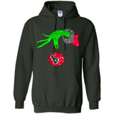 GRINCH HAND HOLDING HOUSTON TEXANS GLITTER CHRISTMAS PINGPONG