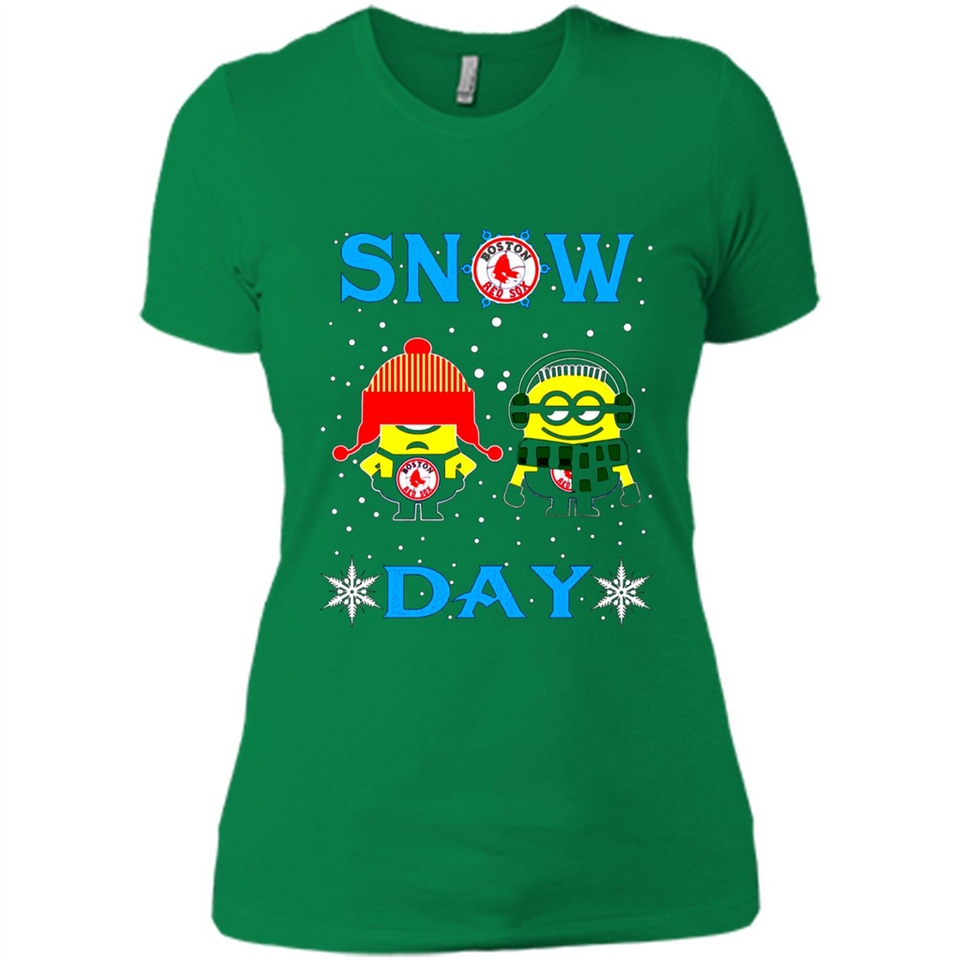 Snow Day Shirt For Boston Red Sox Vs Minion Fans pingpong