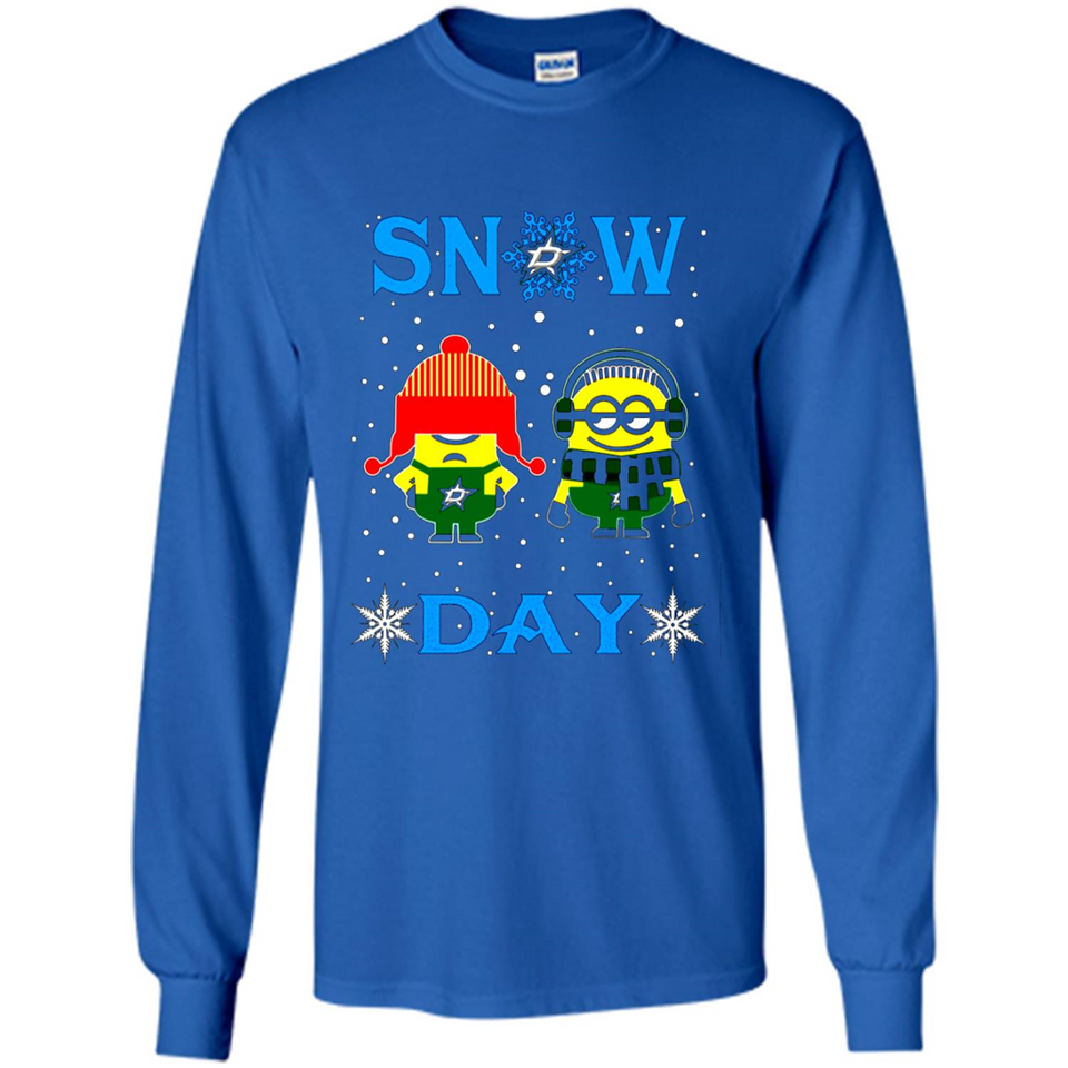 Snow Day Shirt For Dallas Stars Vs Minion Fans pingpong