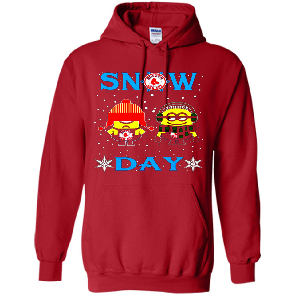 Snow Day Shirt For Boston Red Sox Vs Minion Fans pingpong