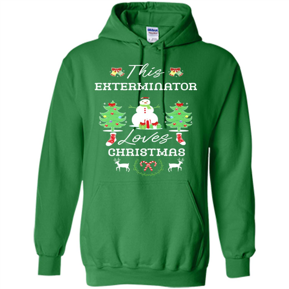 This Exterminator Loves Christmas Tree Shirt with Snowman