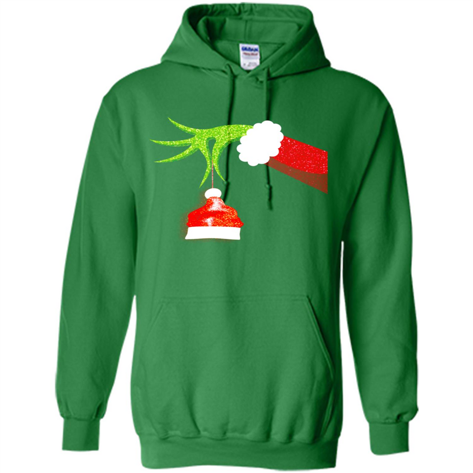Funny Grinch Hand Holding Santa Hat Ornament Christmas PING PONG