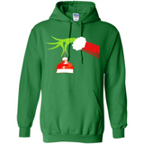 Funny Grinch Hand Holding Santa Hat Ornament Christmas PING PONG