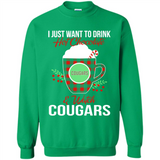 I Just Want To Drink Hot Chocolate & Watch Washington State Cougars Ugly Christmas Sweater PINGPONG