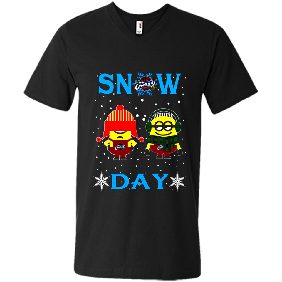 Snow Day Shirt For Cleveland Cavaliers Vs Minion Fans pingpong