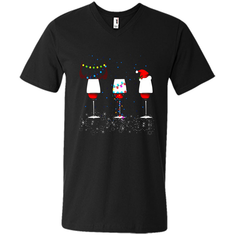 Christmas Red Wine Funny Merry Xmas Sweatshirt - Men's V-Neck