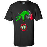 GRINCH HAND HOLDING BOSTON CELTICS NBA GLITTER CHRISTMAS PINGPONG