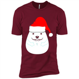 Funny Hamster Christmas t-shirt Santa Hat - Premium Short Sleeve T-Shirt