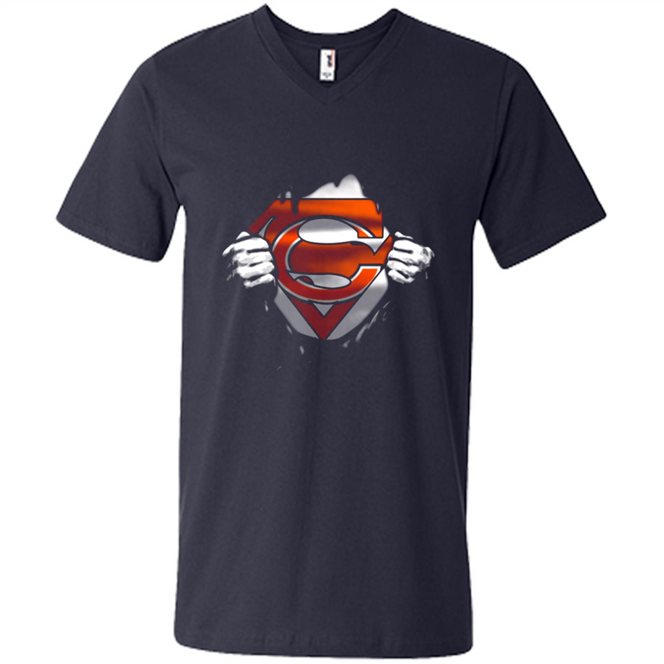 Chicago Bears And Superman Fans - Men's V-Neck