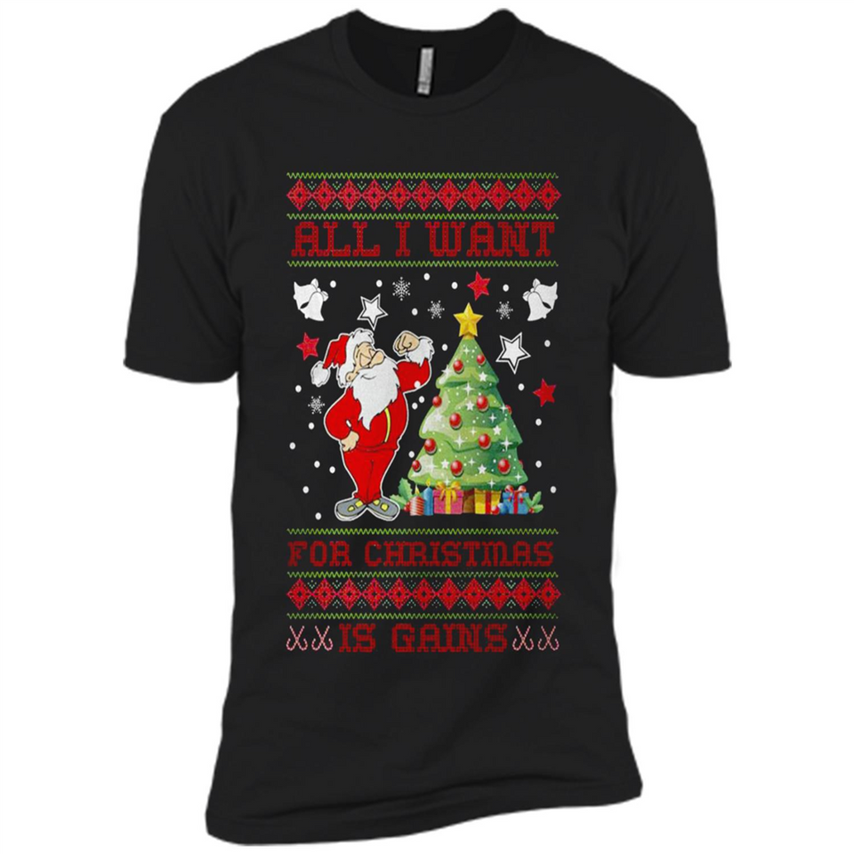 All I Want For Christmas Is Gains Christmas Tree Santa Claus