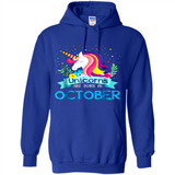 Unicorns are born in October Birthday Rainbow Gift Ladies Custom