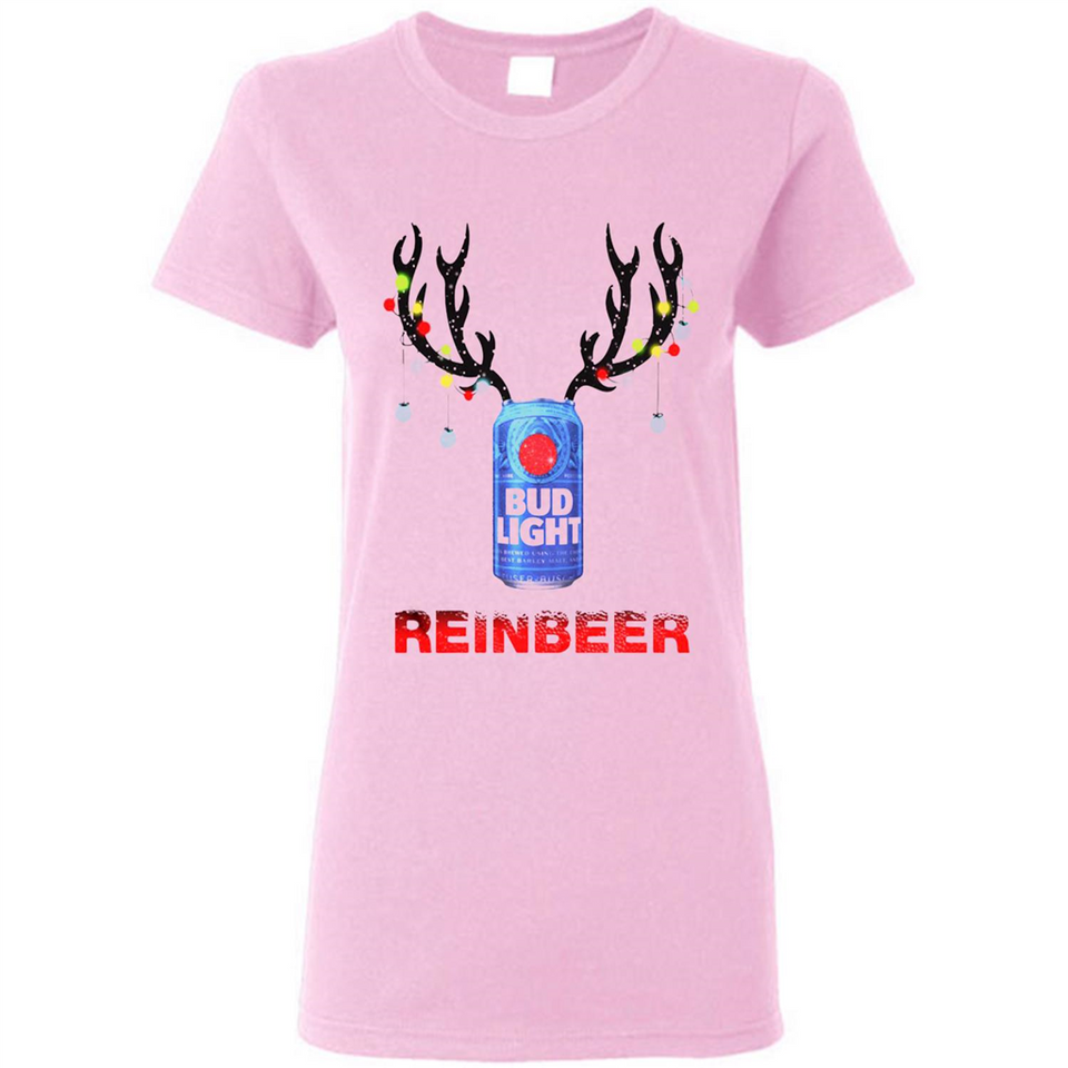 Bud light reinbeer Christmas - Ladies Short-Sleeve