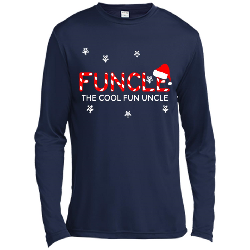 Mens Christmas Funcle The Cool Fun Uncle Definition Xmas - Canvas Long Sleeve T-Shirt