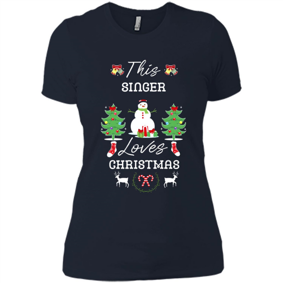 This Singer Loves Christmas Tree Shirt with Snowman