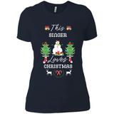 This Singer Loves Christmas Tree Shirt with Snowman