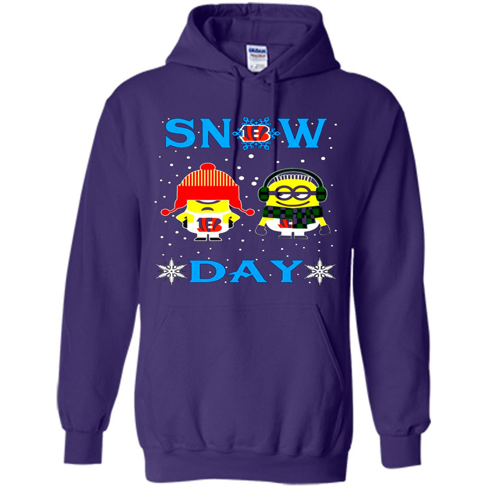 Snow Day Shirt For Cincinnati Bengals Vs Minion Fans pingpong