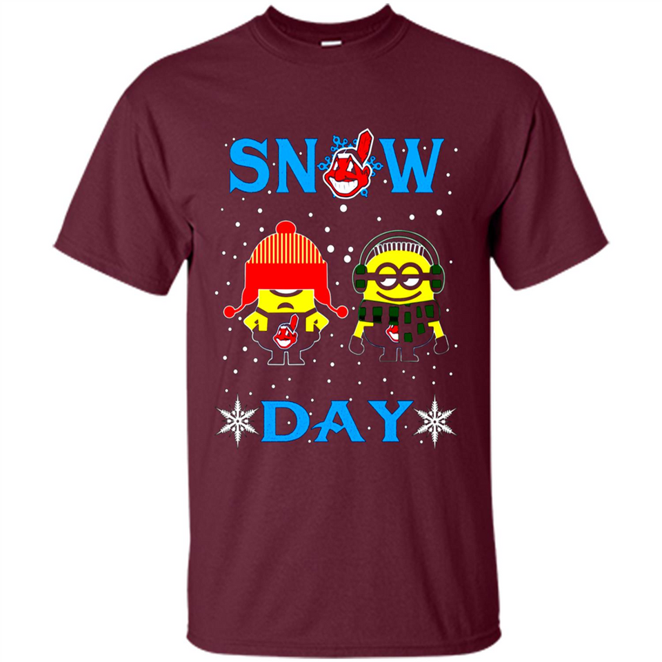 Snow Day Shirt For Cleveland Indians Vs Minion Fans pingpong