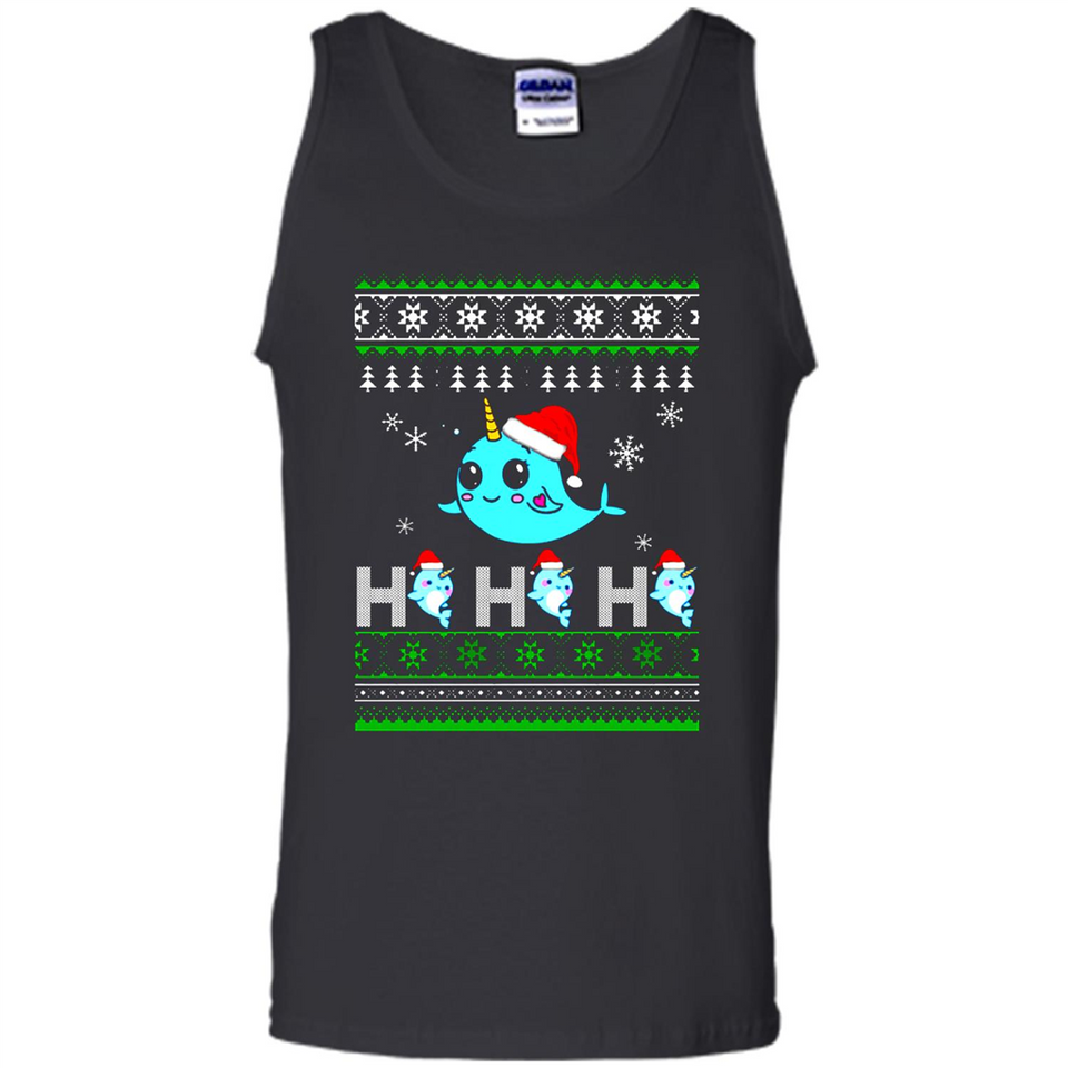 Narwhal christmas sweatshirt hoodie long PINGPONG - Tank Top