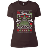 Chemist Tree Shirt Oh Chemistry Tree Ugly Christmas - Ladies' Boyfriend T-Shirt