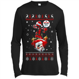 No Christmas for You – Deadpool Santa Claus Ugly Sweater - Canvas Long Sleeve T-Shirt