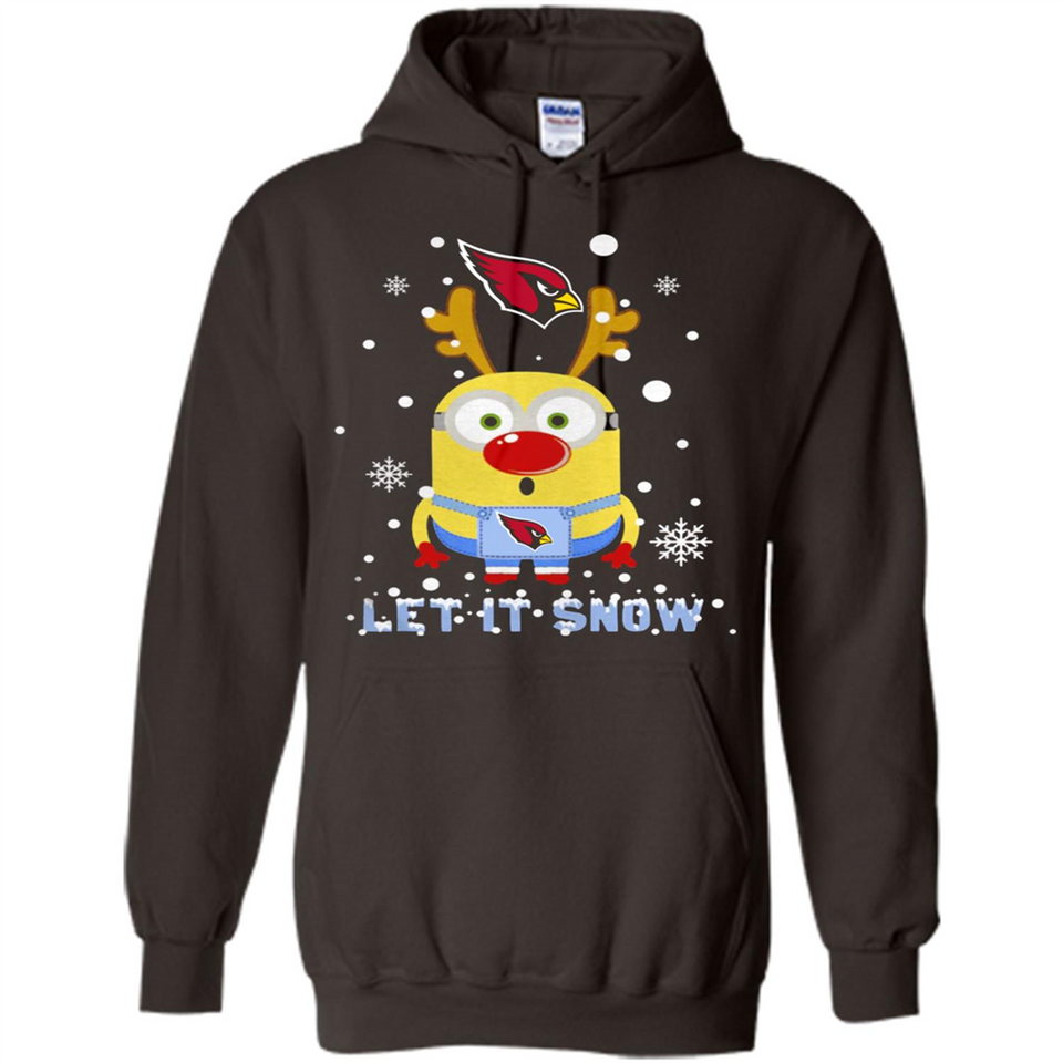 Minion Arizona Cardinals Ugly Christmas Sweater Let it Snow - Hoodie