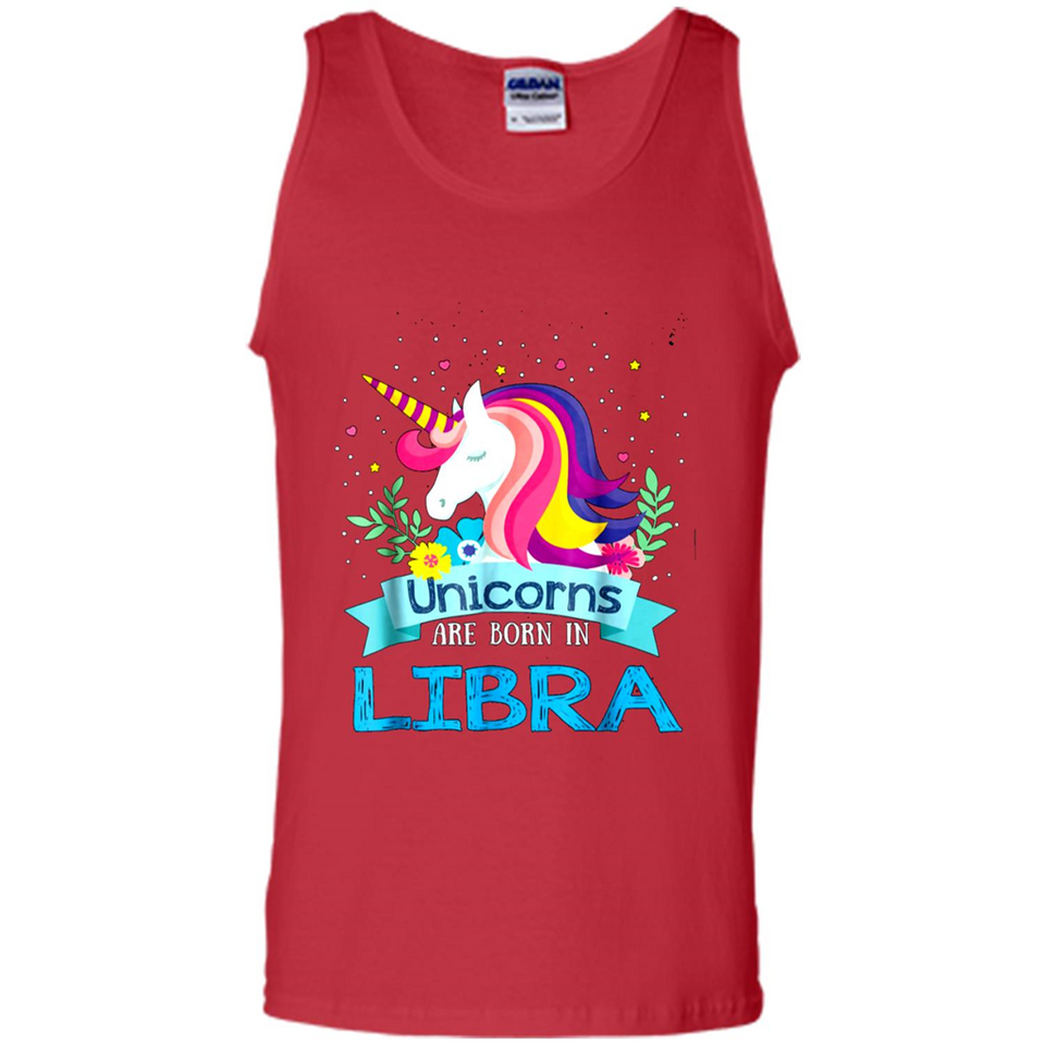 Unicorns are born in Libra Birthday Rainbow Gift Ladies Custom