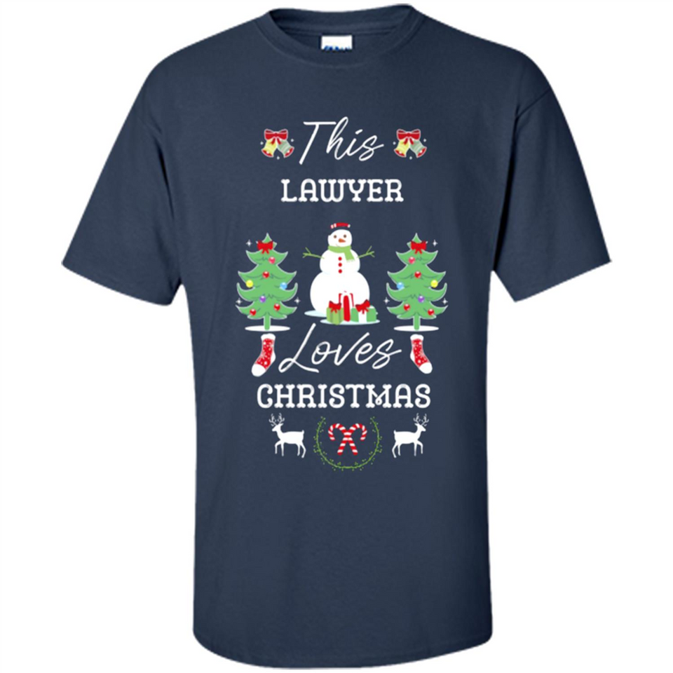 This Lawyer Loves Christmas Tree Shirt with Snowman