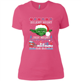 YODA SILENT NIGHT JEDI NIGHT CHRISTMAS UGLY SWEATER