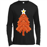 Bacon & Eggs Over Easy Fried Food Breakfast Xmas Tree Foodie - Canvas Long Sleeve T-Shirt