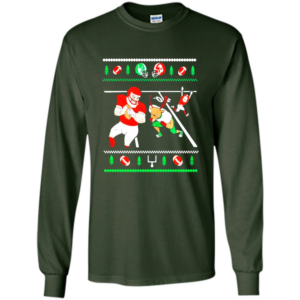 Santa vs Deer Football Ugly Christmas PINGPONG