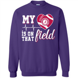 Alabama Crimson Football My Heart is on that Field - Sweatshirt