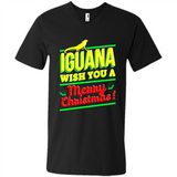 Iguana Wish You A Merry Christmas Animal - Men's V-Neck