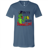 Slammed I Am I Would Drink Beer With A Goat On A Boat Shirt - Canvas Unisex V-Neck