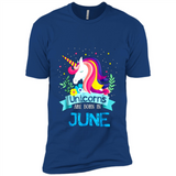 Unicorns are born in June Birthday Rainbow Gift Ladies Custom
