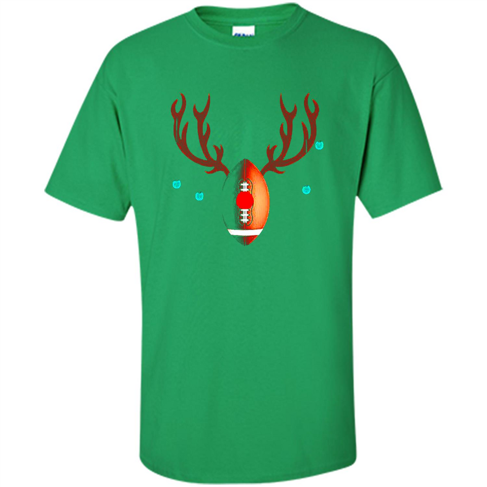 Football Christmas Shirt Reindeer Christmas Football Funny - Shirt