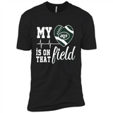 New York Jets Football My Heart is on that Field - Premium Short Sleeve T-Shirt
