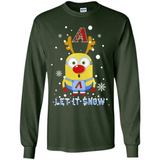 Minion Arizona Diamondbacks Ugly Christmas Sweater Let it Snow - Long Sleeve T-Shirt