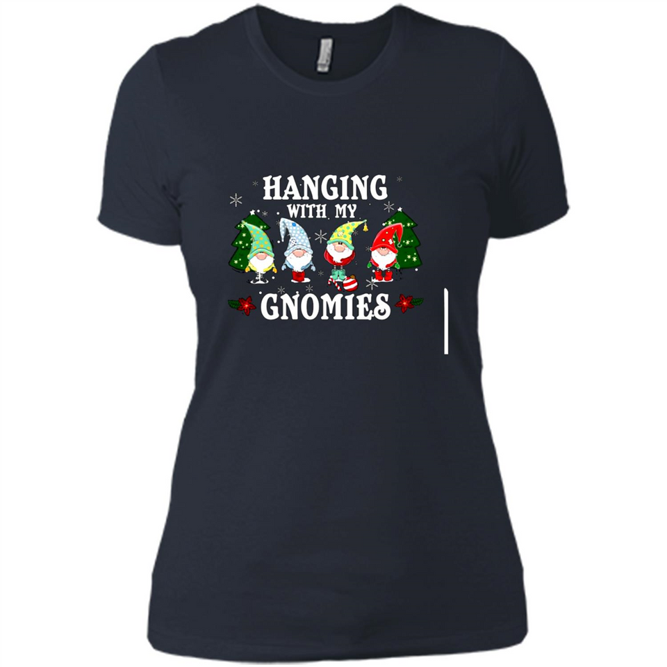 Christmas Garden Gnome Hanging With My Gnomies - Ladies' Boyfriend T-Shirt