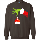 Funny Grinch Hand Holding Santa Hat Ornament Christmas PING PONG