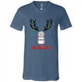 Budweiser Reinbeer Funny Beer Reindeer Christmas Sweatshirt - Canvas Unisex V-Neck