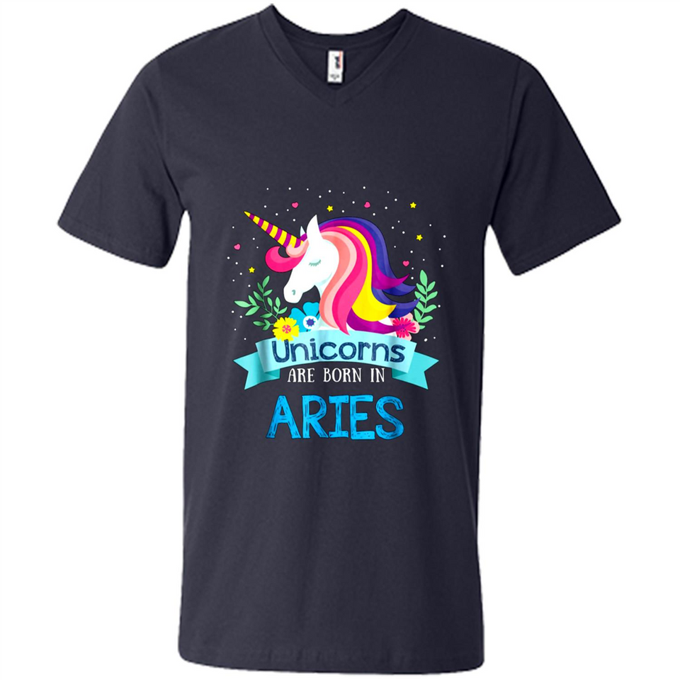 Unicorns are born in Aries Birthday Rainbow Gift Custom Ultra Cotton