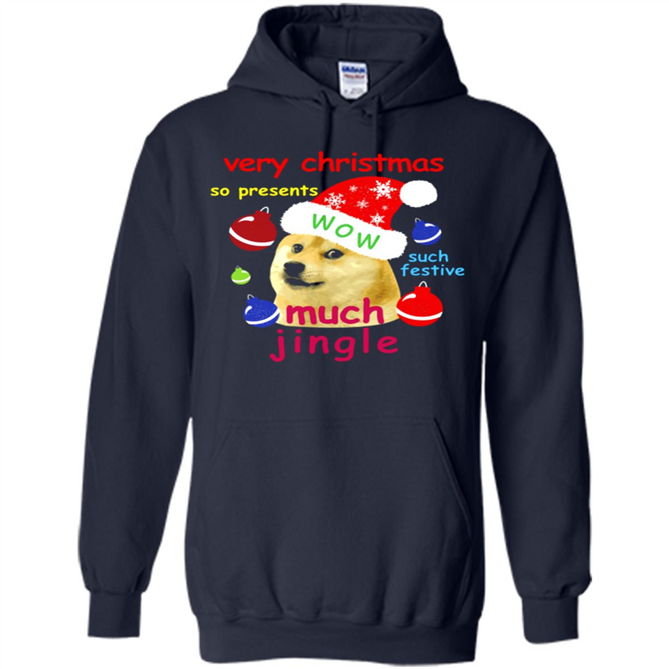 Christmas Doge Meme Shirts Funny Santa Shiba Inu Dog - Hoodie