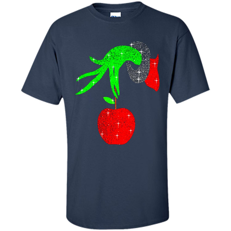 Christmas The Grinch Hand Holding Apple Ornament sweater - Shirt