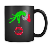 Grinch hand holding HomeDepot Glitter Christmas PING PONG